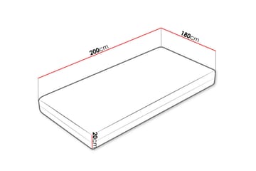 Profi Madrass 200x180x20 cm - 180x200 - Møbler - Senger - Madrasser - Springfjærmadrass & rammemadras
