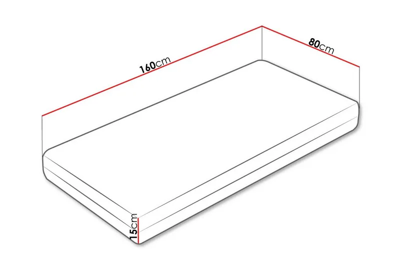 Arigna Skummadrass 80x160 cm - Møbler - Senger - Madrasser - Skummadrass