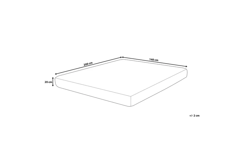 Crickmore Skummadrass 140x200cm - Hvit - Møbler - Senger - Madrasser - Skummadrass