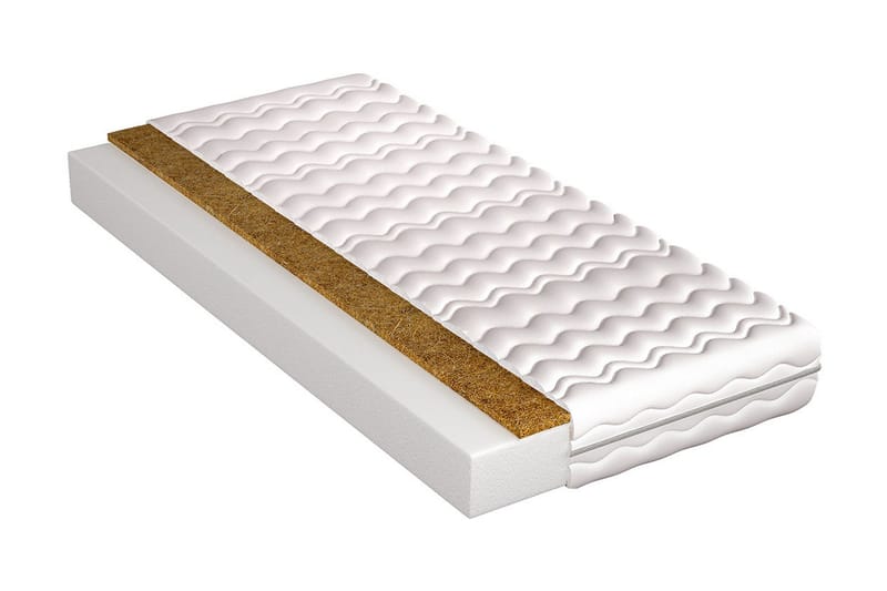 Madrasse Carideo 80x180x12 Skum - Hvit - Møbler - Senger - Madrasser - Skummadrass