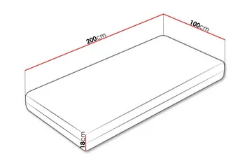 Skummadrass Arigna 100x200 cm - Møbler - Senger - Madrasser - Skummadrass