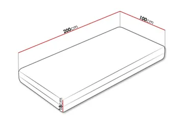Skummadrass Arigna 100x200 cm - Møbler - Senger - Madrasser - Skummadrass