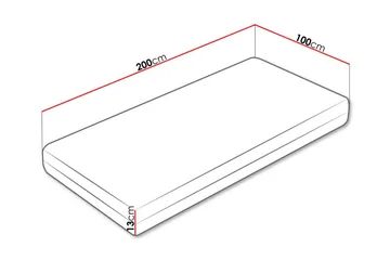 Skummadrass Arigna 100x200 cm - Møbler - Senger - Madrasser - Skummadrass