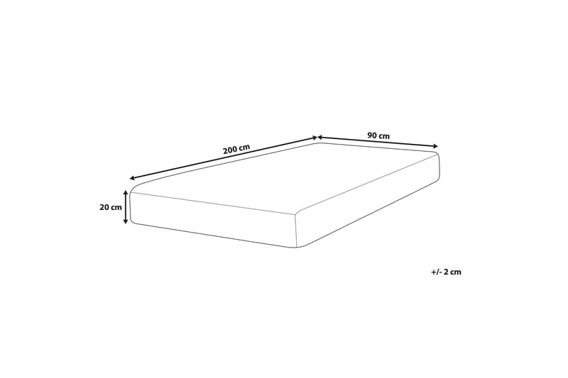 Skummadrass Barsoum 90x200x20 cm - Hvit - Skummadrass