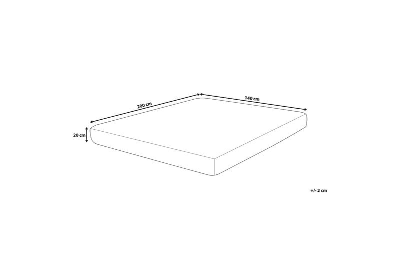 Skummadrass Berriogoa 140x200 cm - Hvit - Skummadrass