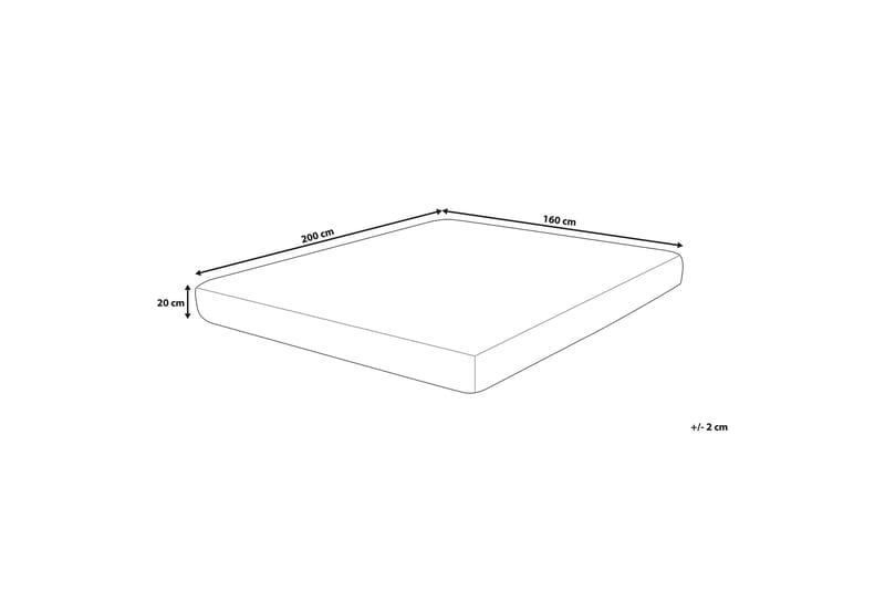 Skummadrass Berriogoa 160x200 cm - Hvit - Skummadrass