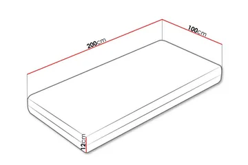 Skummadrass Derry 100x200 cm - Møbler - Senger - Madrasser - Skummadrass