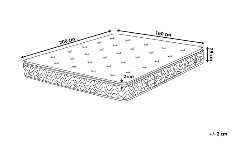 Skummadrass Ringstorp 160x200 cm med Avtagbart trekk - Beige - Skummadrass