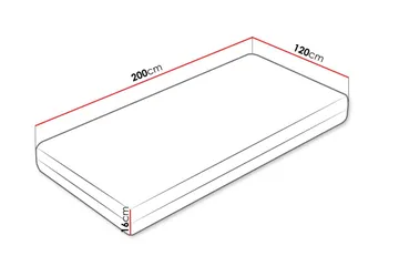 Solklint Fjærmadrass 120x200 cm - Hvit - Møbler - Senger - Madrasser - Springfjærmadrass & rammemadras