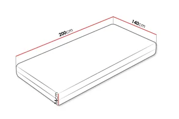 Solklint Fjærmadrass 140x200 cm - Hvit - Møbler - Senger - Madrasser - Springfjærmadrass & rammemadras