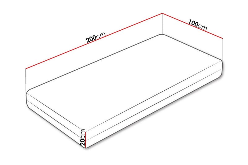 Arigna Fjærmadrass 100x200 cm - Møbler - Senger - Madrasser - Springfjærmadrass & rammemadras