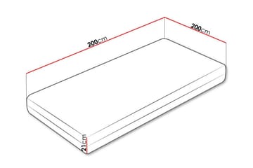 Arigna Fjærmadrass 200x200 cm - Møbler - Senger - Madrasser - Springfjærmadrass & rammemadras
