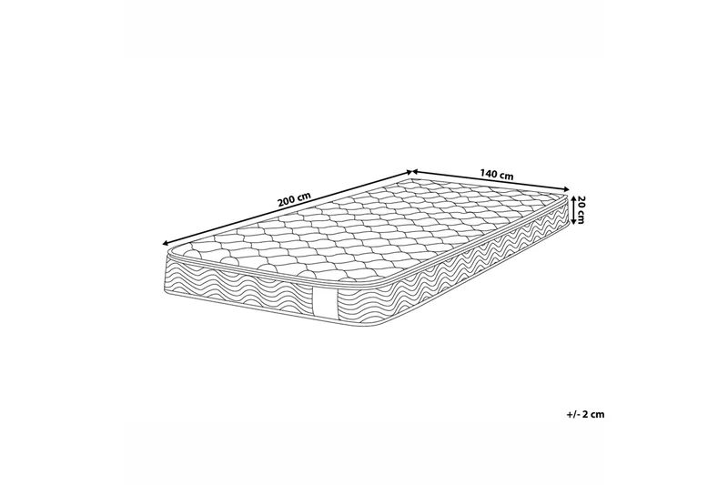 Brathay Springfjærmadrass Fast 140x200 cm - Hvit - Møbler - Senger - Madrasser - Springfjærmadrass & rammemadras