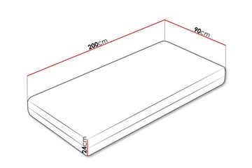 Derry Fjærmadrass 90x200 cm - Møbler - Senger - Madrasser - Springfjærmadrass & rammemadras