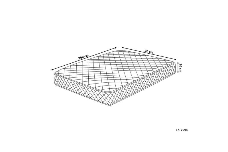 Duo Springfjærmadrass 90x200 cm Hvit - Hvit - Møbler - Senger - Madrasser - Springfjærmadrass & rammemadras