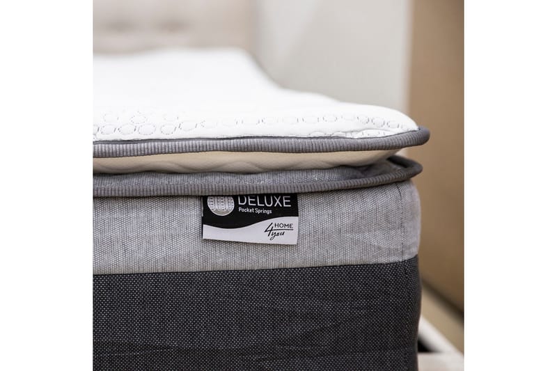 Fjermadrass Harmony Top Pocket 160x200xh33 cm - Hvit/Grå - Møbler - Senger - Madrasser - Springfjærmadrass & rammemadras