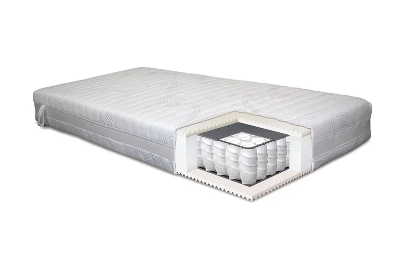 Lowell Springfjærmadrass 140x200 Fast, Hvit