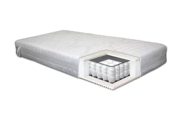 Lowell Springfjærmadrass 90x200 Fast - Hvit - Møbler - Senger - Madrasser - Springfjærmadrass & rammemadras