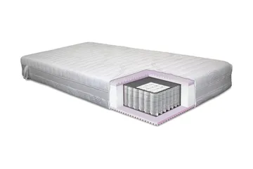 Lowell Springfjærmadrass 90x200 Fast - Hvit - Møbler - Senger - Madrasser - Springfjærmadrass & rammemadras