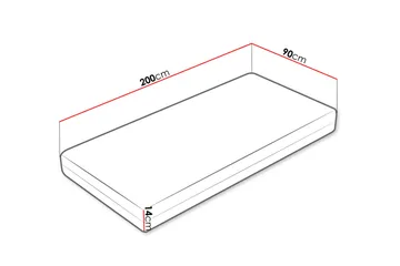 Madrass Flornes 90x200 cm - Hvit - Møbler - Senger - Madrasser - Springfjærmadrass & rammemadras