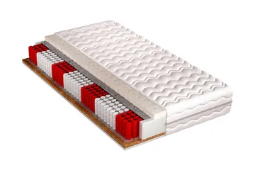 Madrass Kalifornia 200x180x20 cm - Rød - Møbler - Senger - Madrasser - Springfjærmadrass & rammemadras