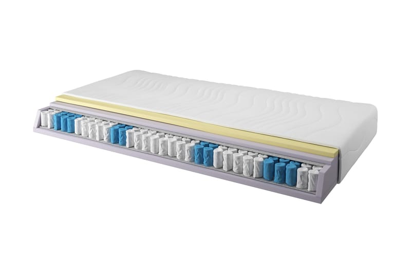 Rubin Springfjærmadrass 160x200 Pocket Medium/Mjuk, Hvit