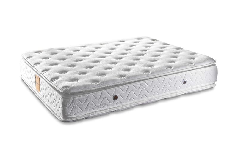 Springfjærmadrass 100x200 cm, Hvit