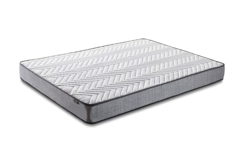 Springfjærmadrass 100x200 cm, Hvit/Grå