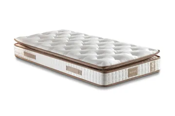 Springfjærmadrass 120x200 cm - Hvit/Brun - Møbler - Senger - Madrasser - Springfjærmadrass & rammemadras