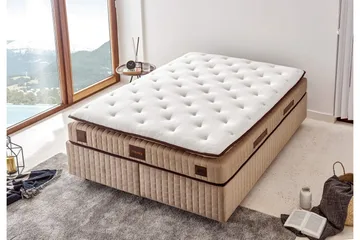 Springfjærmadrass 140x190 cm - Hvit/Brun - Møbler - Senger - Madrasser - Springfjærmadrass & rammemadras