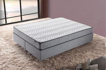 Springfjærmadrass 140x190 cm - Hvit/Grå - Møbler - Senger - Madrasser - Springfjærmadrass & rammemadras