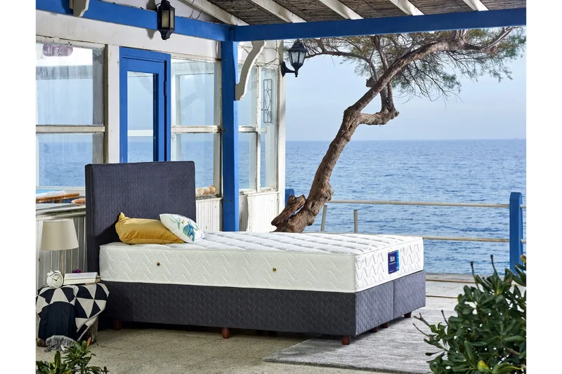 Springfjærmadrass 140x200 cm, Hvit