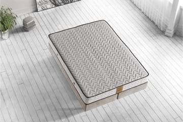 Springfjærmadrass 140x200 cm - Hvit/Brun - Møbler - Senger - Madrasser - Springfjærmadrass & rammemadras