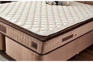 Springfjærmadrass 140x200 cm - Hvit/Brun - Møbler - Senger - Madrasser - Springfjærmadrass & rammemadras