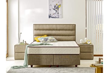 Springfjærmadrass 140x200 cm - Hvit/Brun - Møbler - Senger - Madrasser - Springfjærmadrass & rammemadras