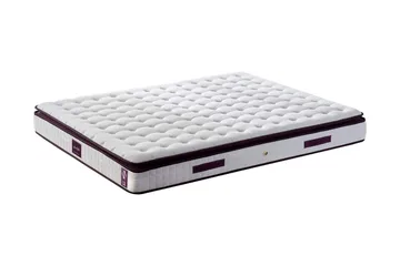 Springfjærmadrass 140x200 cm - Hvit/Lila - Møbler - Senger - Madrasser - Springfjærmadrass & rammemadras