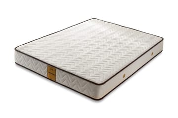 Springfjærmadrass 150x200 cm - Hvit/Brun - Møbler - Senger - Madrasser - Springfjærmadrass & rammemadras