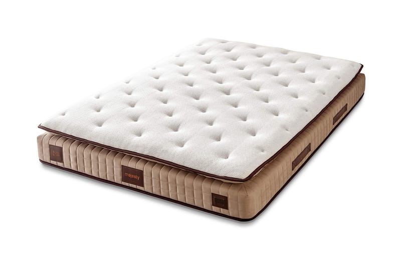 Springfjærmadrass 150x200 cm, Hvit/Brun