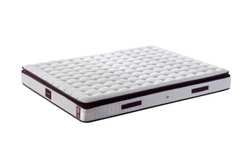 Springfjærmadrass 150x200 cm - Hvit/Lila - Møbler - Senger - Madrasser - Springfjærmadrass & rammemadras