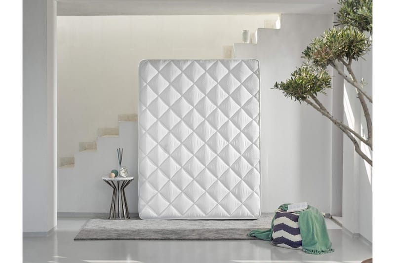 Springfjærmadrass 160x200 cm - Hvit - Møbler - Senger - Madrasser - Springfjærmadrass & rammemadras