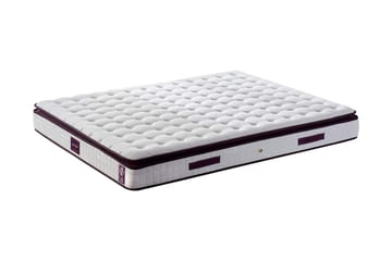 Springfjærmadrass 180x200 cm - Hvit/Lila - Møbler - Senger - Madrasser - Springfjærmadrass & rammemadras