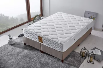 Springfjærmadrass 200x200 cm - Hvit - Møbler - Senger - Madrasser - Springfjærmadrass & rammemadras