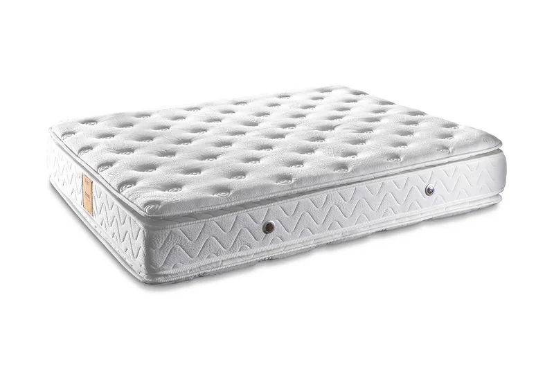 Springfjærmadrass 200x200 cm, Hvit