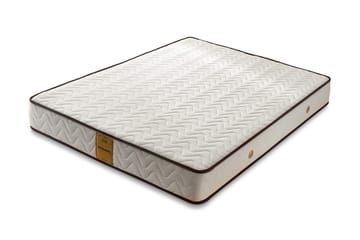 Springfjærmadrass 90x190 cm - Hvit/Brun - Møbler - Senger - Madrasser - Springfjærmadrass & rammemadras