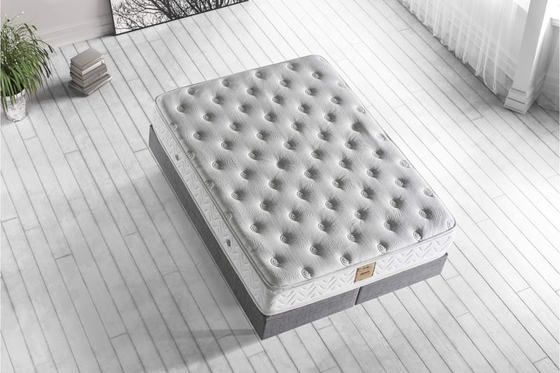 Springfjærmadrass 90x200 cm - Hvit - Møbler - Senger - Madrasser - Springfjærmadrass & rammemadras