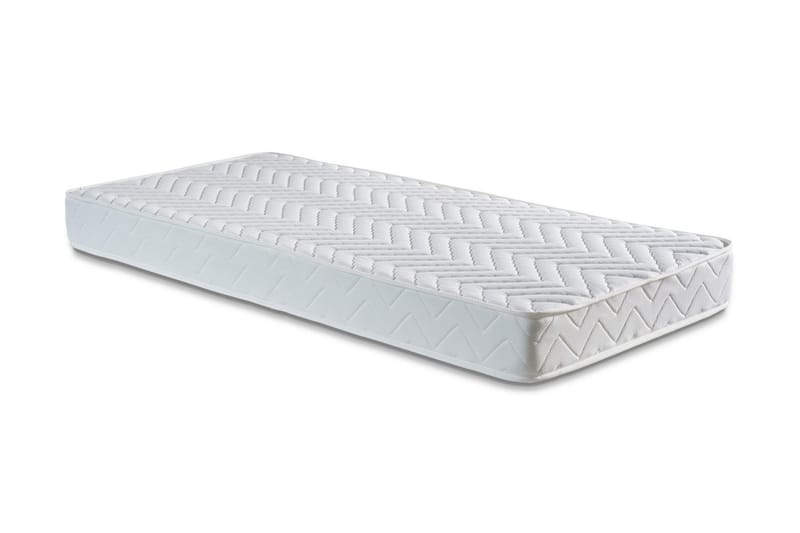 Springfjærmadrass 90x200 cm, Hvit
