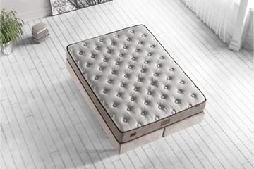 Springfjærmadrass 90x200 cm - Hvit/Beige - Møbler - Senger - Madrasser - Springfjærmadrass & rammemadras