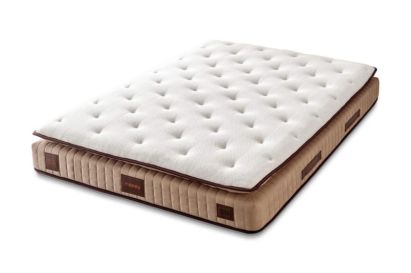 Springfjærmadrass 90x200 cm, Hvit/Brun