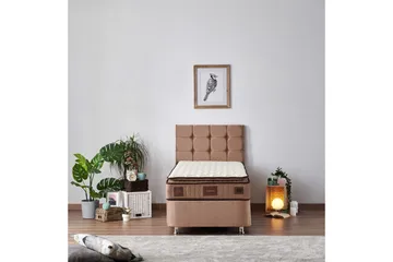 Springfjærmadrass 90x200 cm - Hvit/Brun - Møbler - Senger - Madrasser - Springfjærmadrass & rammemadras