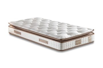 Springfjærmadrass 90x200 cm - Hvit/Brun - Møbler - Senger - Madrasser - Springfjærmadrass & rammemadras